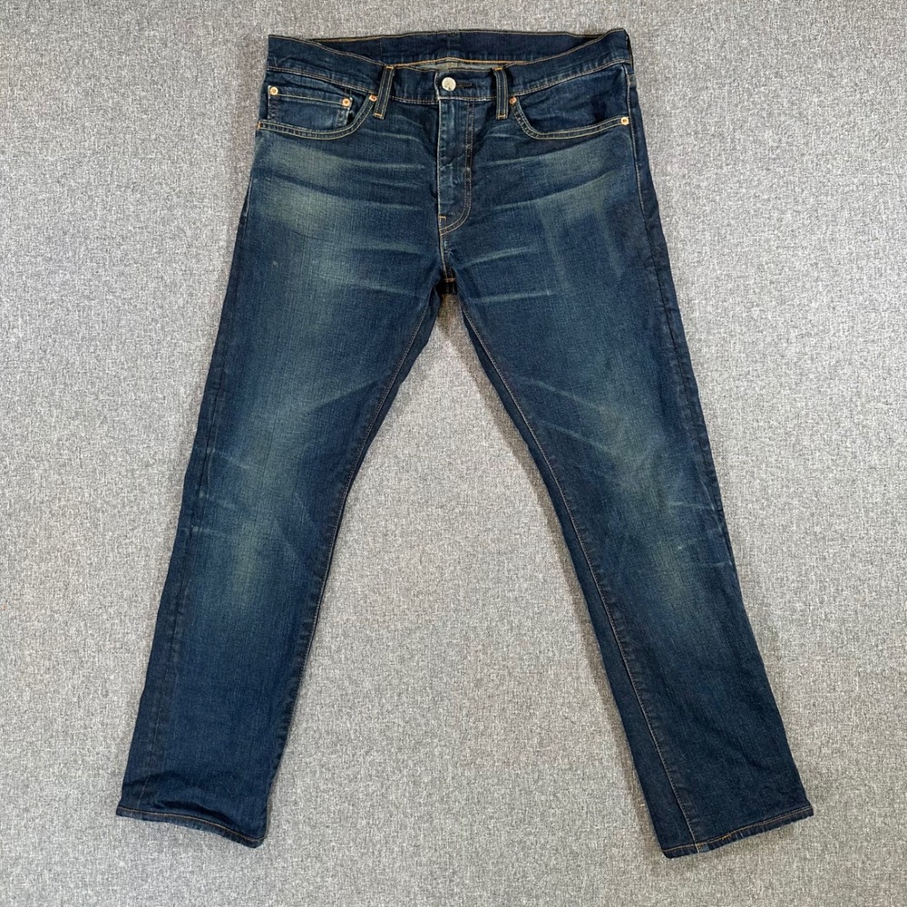Levi's Jeans Mens 34x32 511 Slim Fit Dark Wash Whiskered Stretch Denim